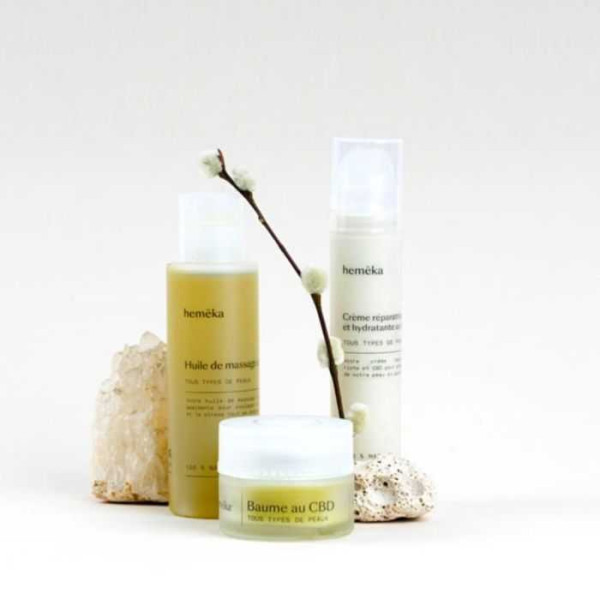 Coffret TRIO Baume + Huile + Crème CBD